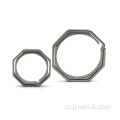 Портативный восьмиугольный металлический брелок Titanium Key Ring